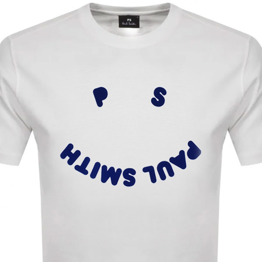 Alternative Image for ProductPS By Paul Smith Happy Smile Logo T Shirt White2